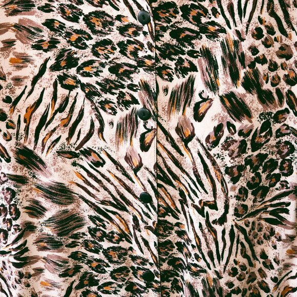 Vintage 80s/90s Christie & Jill Animal Print Blouse – Mixed Prints, Rayon - Picture 5 of 5